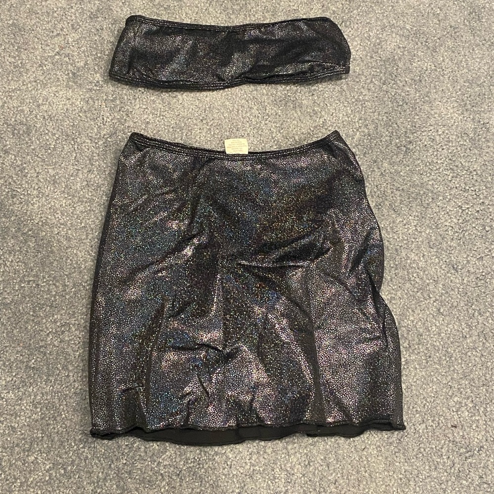 Shimmering Blue Skirt Set
